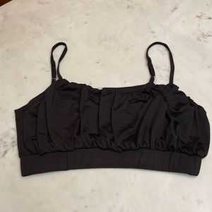 ForeFair Black Cropped Tank Top, Size Large